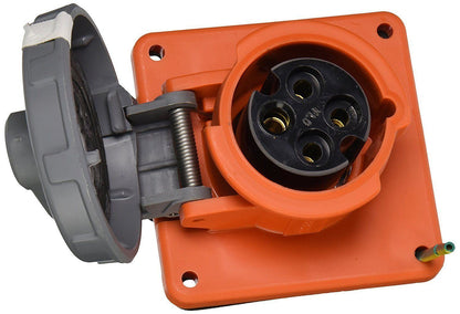 Hubbell HBL420R12W Pin and Sleeve IEC Receptacle, 3 Pole, 4 Wire, 20 amp, 125/250V, Watertight-2