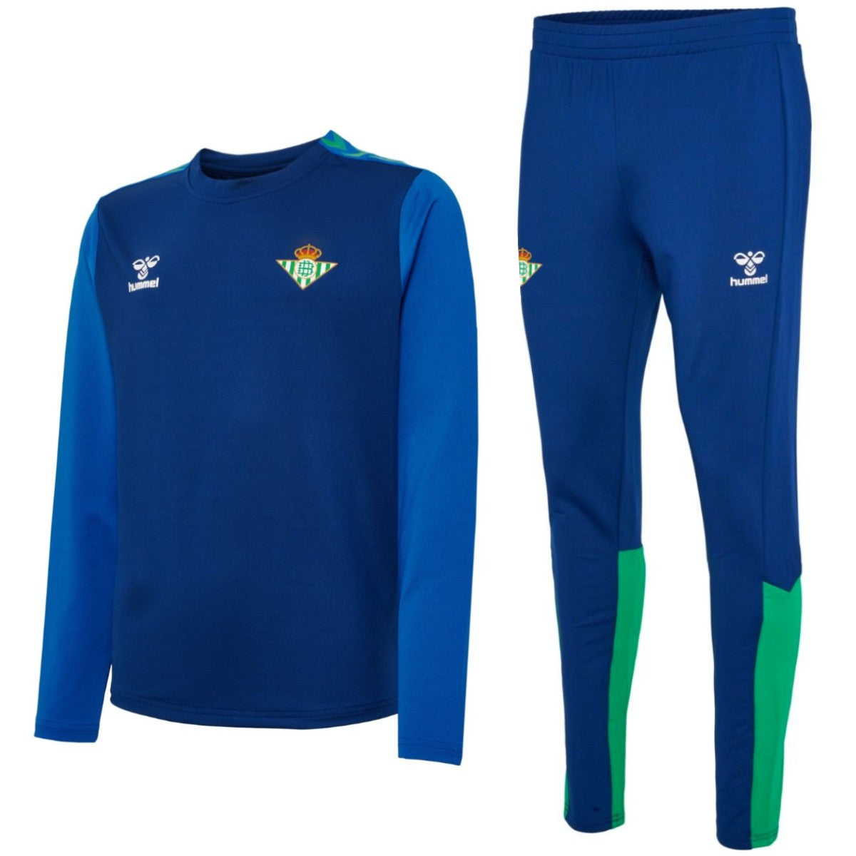 Betis Sevilla soccer training sweat tracksuit 2022/23 navy - Hummel-0
