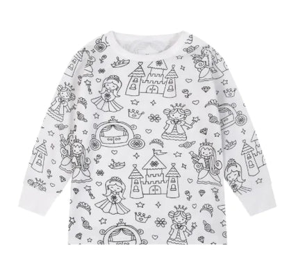 Girls DIY Graffiti Coloring Suit