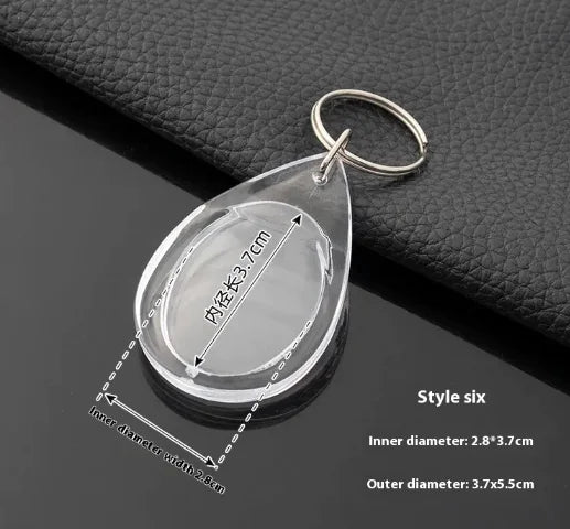 Transparent Acrylic Photo Frame Keychain