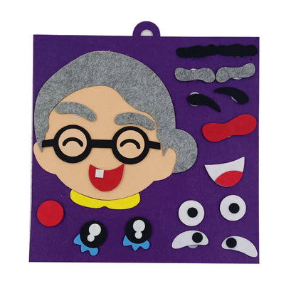 Children's Emoji Puzzle Felt Craft Kit for Kindergarten