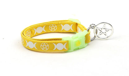 Witch's Familiar on Yellow Cat Collar-1
