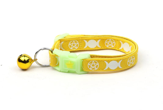 Witch's Familiar on Yellow Cat Collar-0