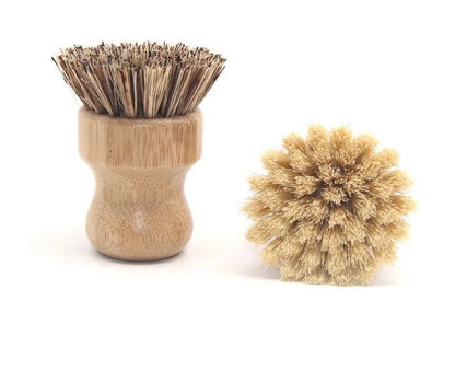 Bamboo Pot Scrubber - Zero Waste Dish Brush-5