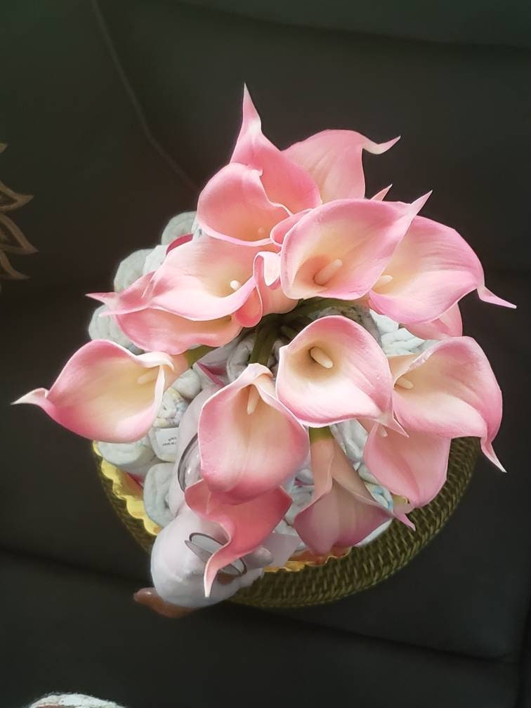 Flower Baby Girl Diaper Cake-0