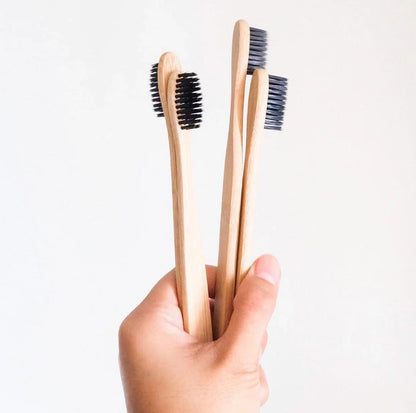 Eco Friendly Natural Bamboo Toothbrush - Activated Charcoal Bristle - Zero Waste | Biodegradable-1