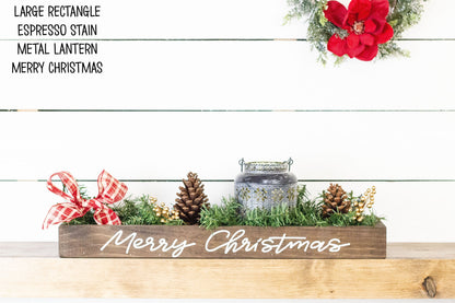 Christmas Centerpiece. Red Lantern-4