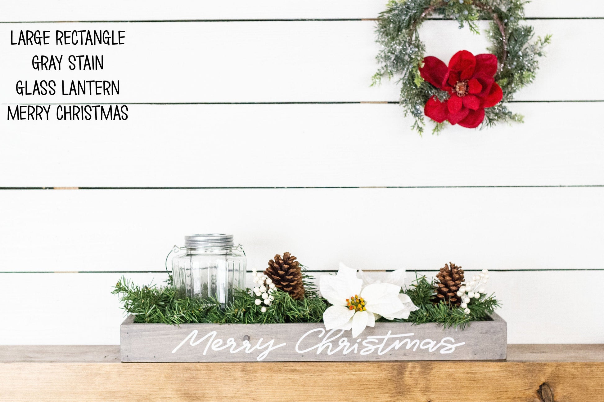 Christmas Centerpiece. Red Lantern-2