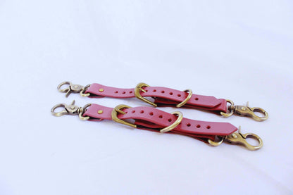 Adjustable BDSM Connector – Handmade Leather Restraint Strap-4