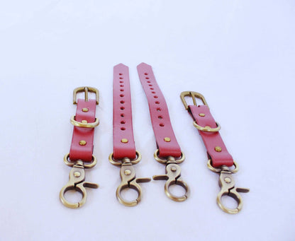 Adjustable BDSM Connector – Handmade Leather Restraint Strap-0