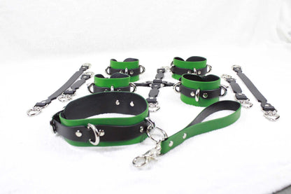 Bondage Gear Set – Sub Collar, BDSM Harness & Bondage Cuffs-0