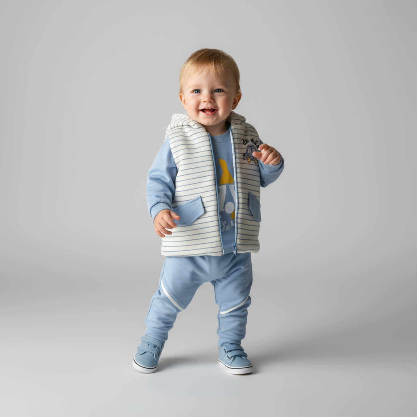 Comfy & Striped Jogger Set-0