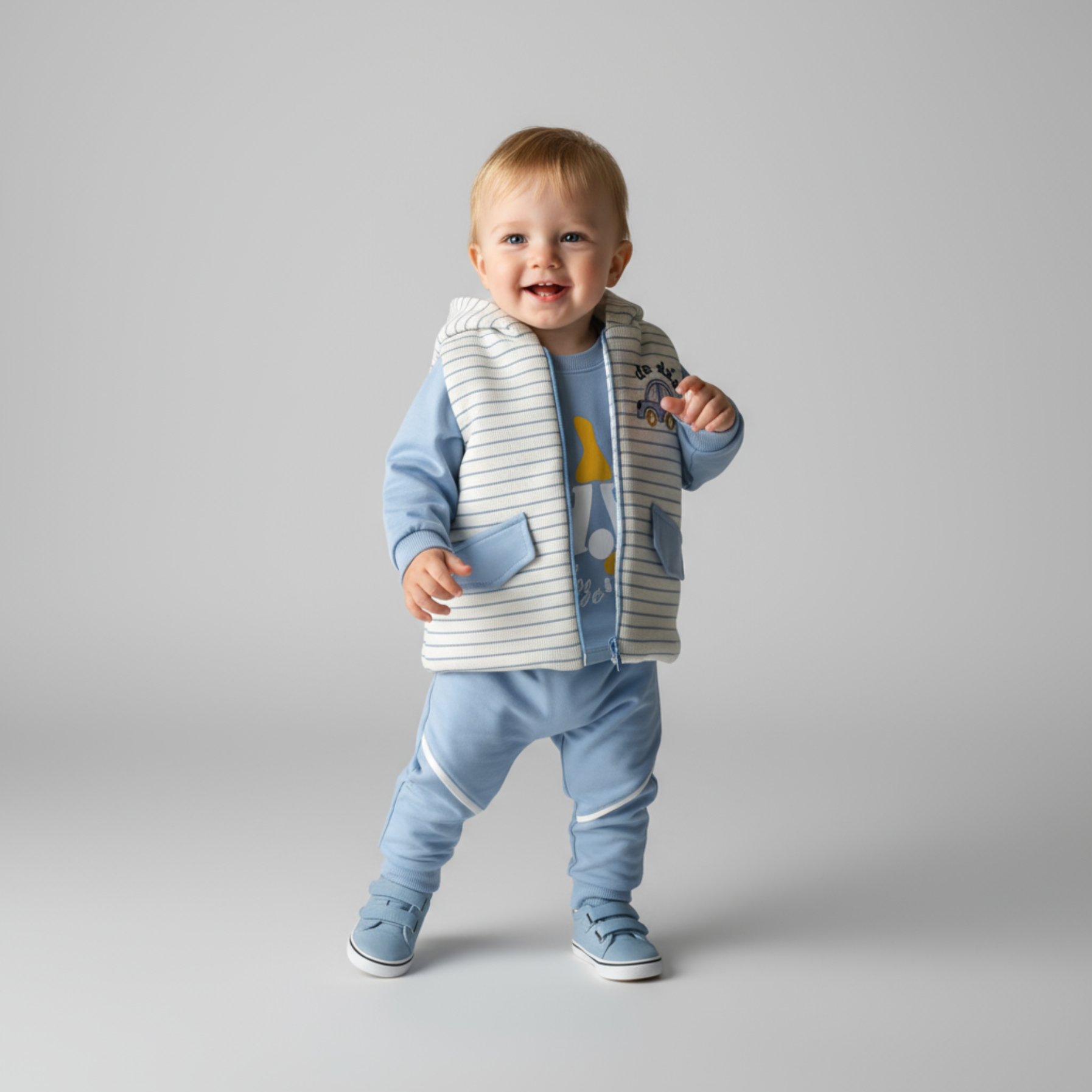 Comfy & Striped Jogger Set-0