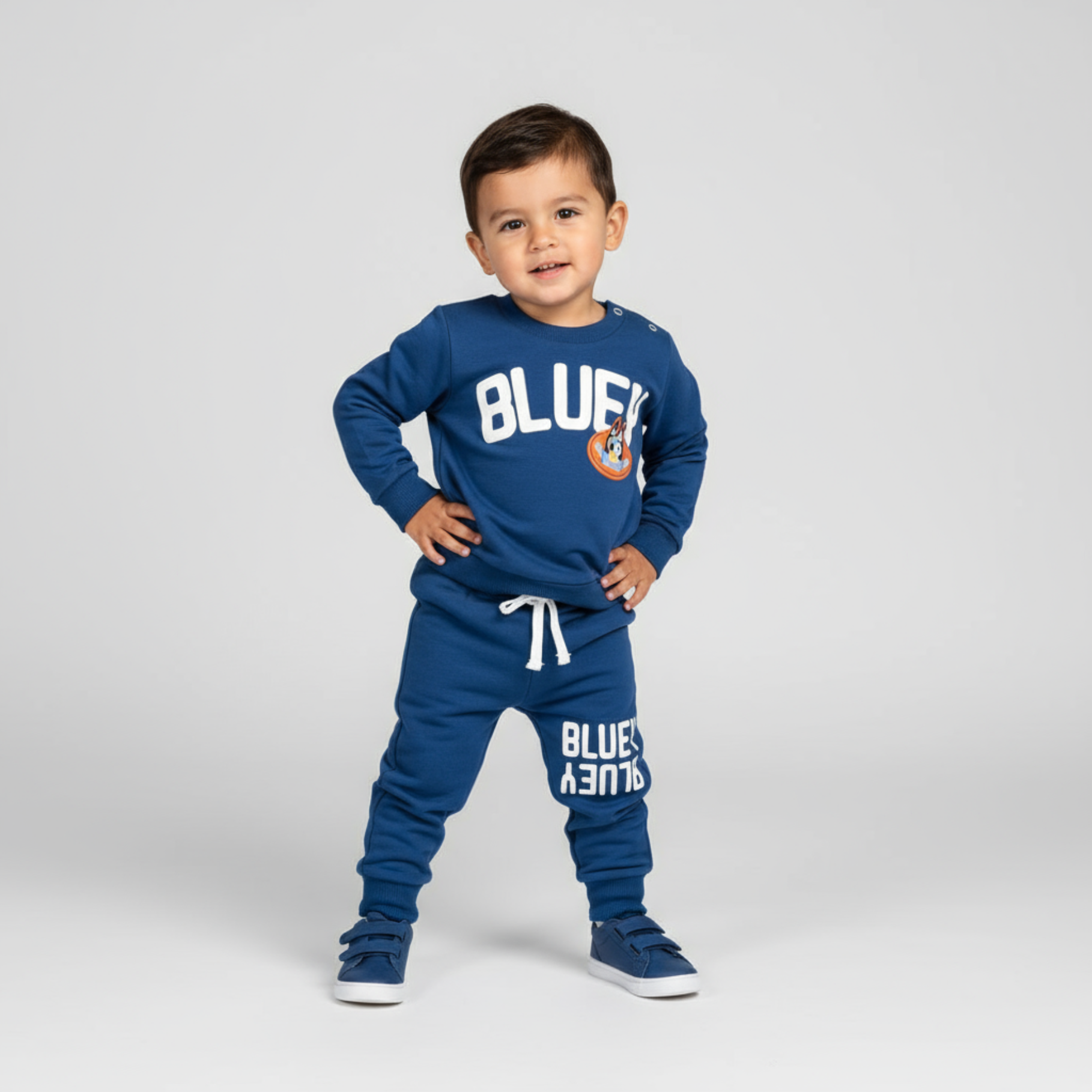 Blue Dog Cotton Joggers Set-0