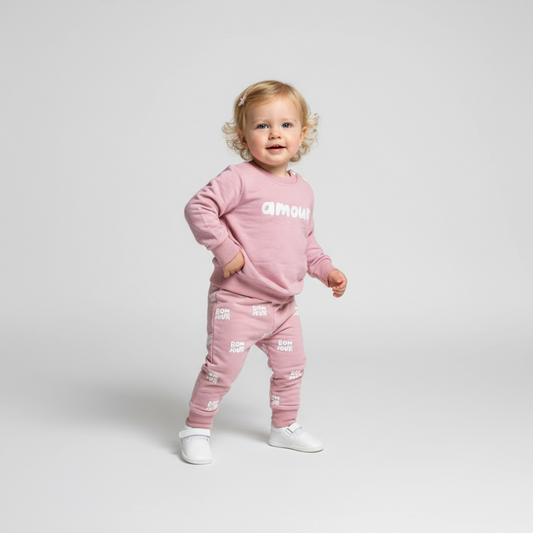 Amour Girls Cotton Joggers Set-0