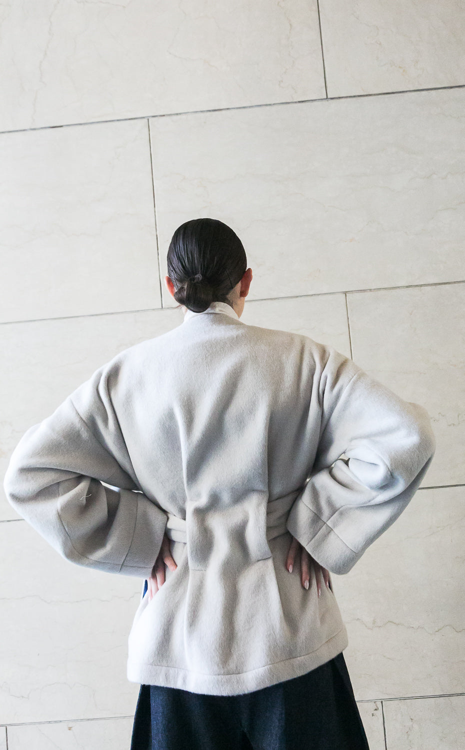 Chiara recycled white wool jacket-2