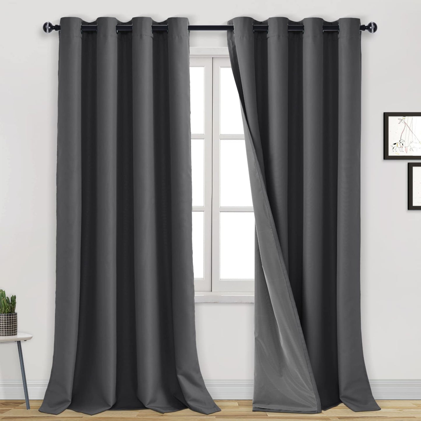 DWCN 100% Blackout Curtains with Grommet Top Design-9