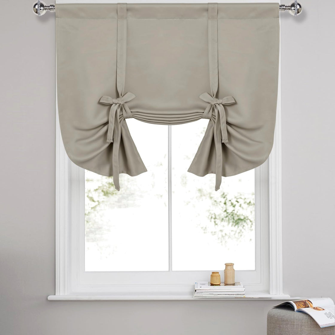 DWCN Tie Up Blackout Curtains for Kitchen-5