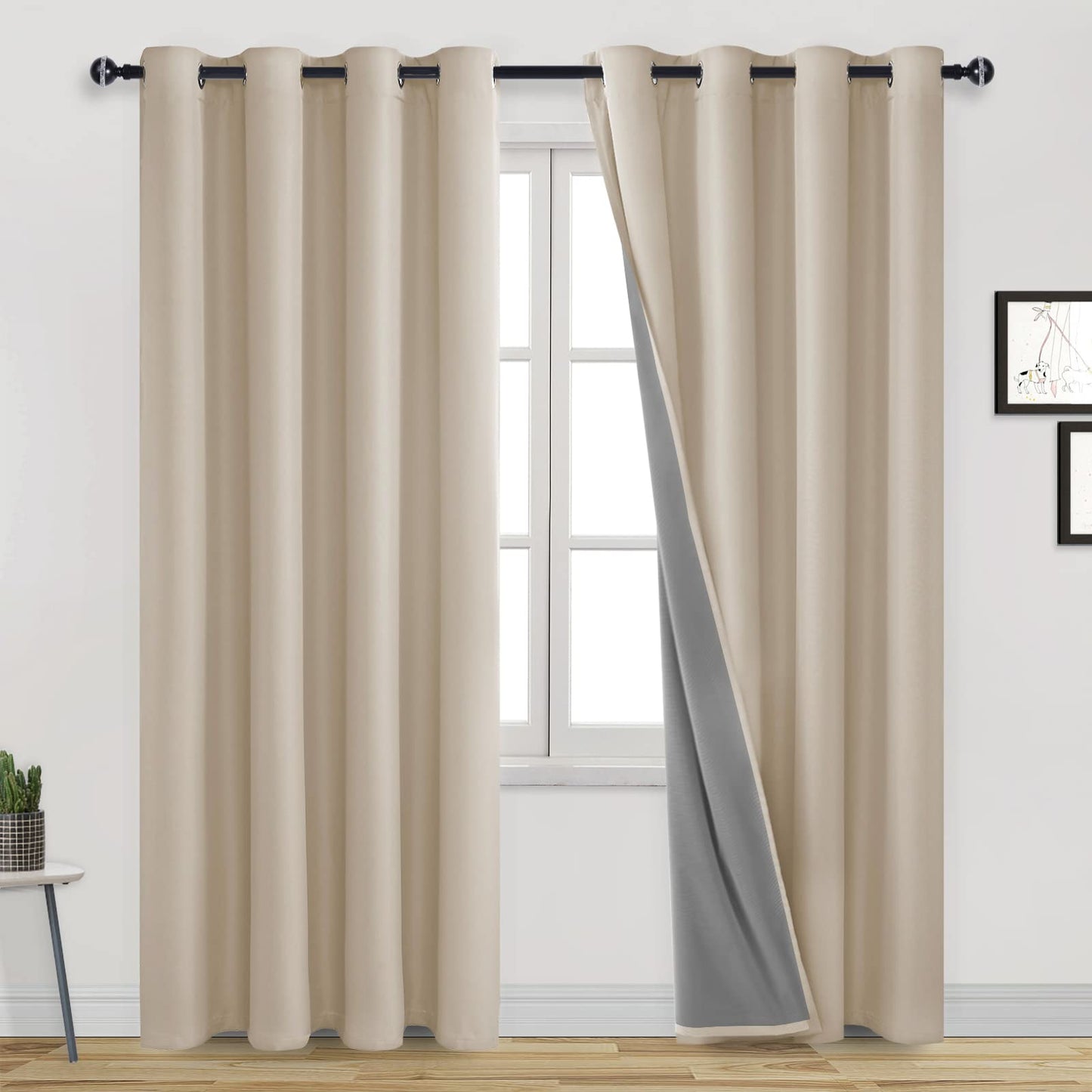 DWCN 100% Blackout Curtains with Grommet Top Design-10