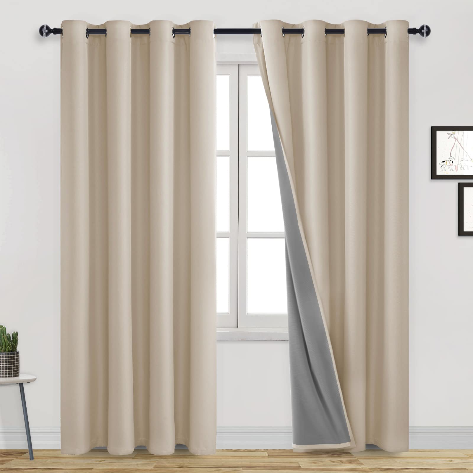 DWCN 100% Blackout Curtains with Grommet Top Design-10