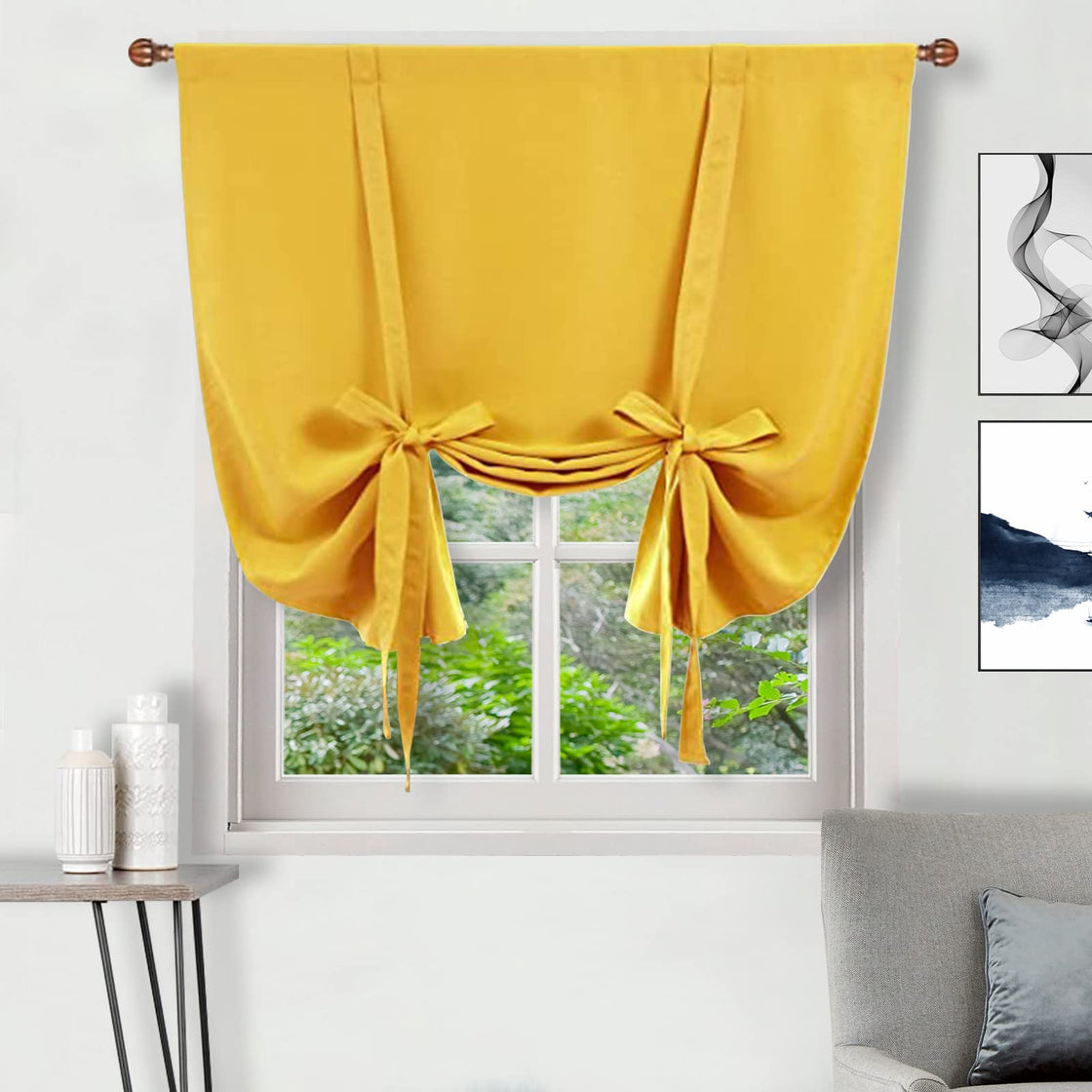 DWCN Tie Up Blackout Curtains for Kitchen-8