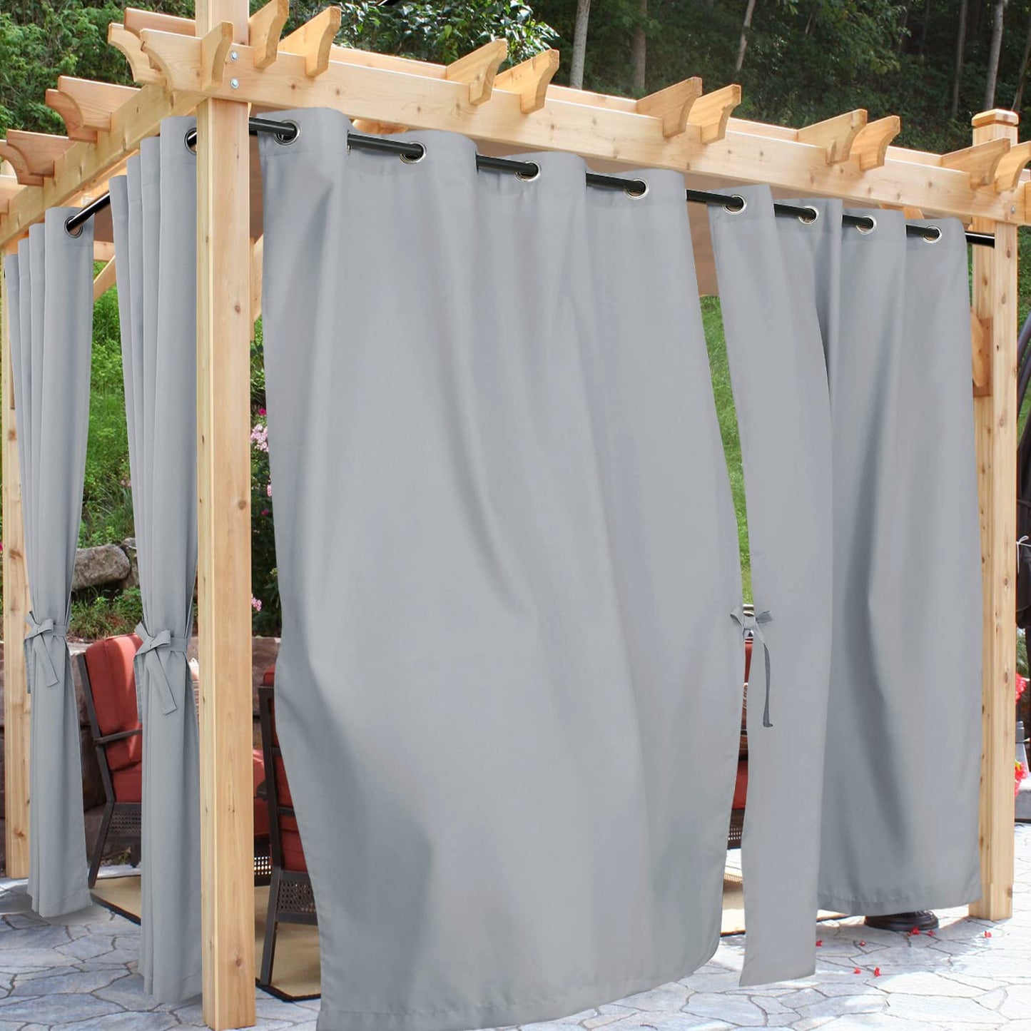 DWCN Outdoor Curtains, Set of 2 Curtain Panels-0