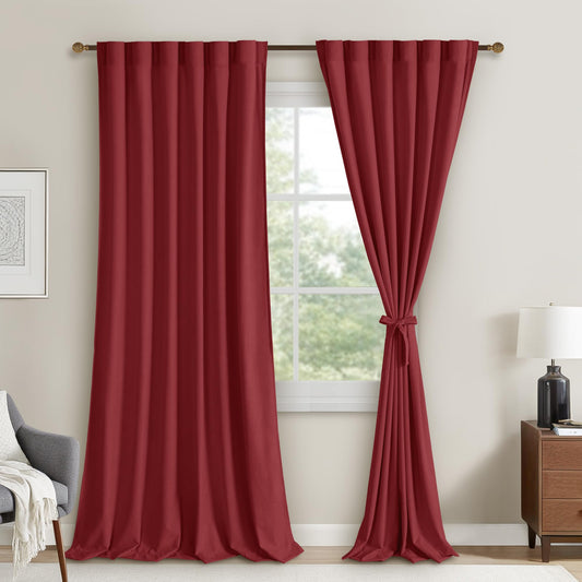 DWCN Velvet Curtains, 2 Panels - Rod Pocket and Back Tab-20