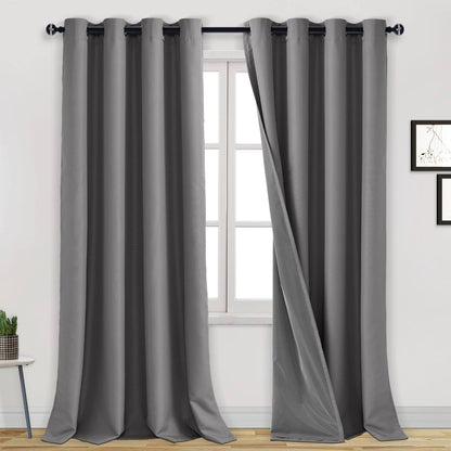 DWCN 100% Blackout Curtains with Grommet Top Design-8