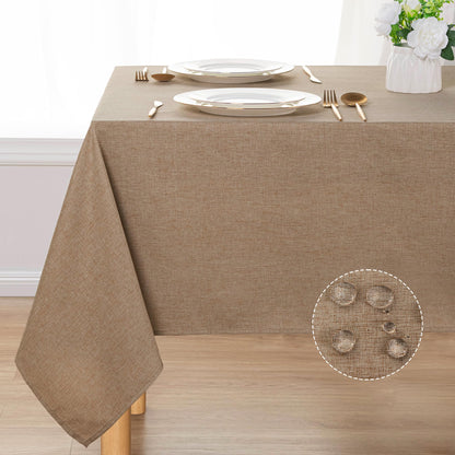 DWCN Rectangle Faux Linen Tablecloth-11