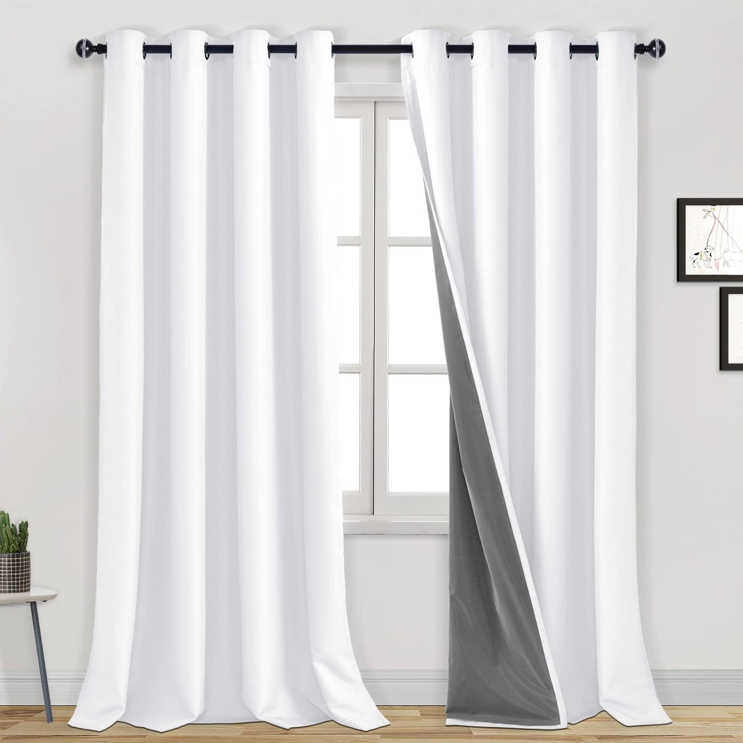 DWCN 100% Blackout Curtains with Grommet Top Design-5