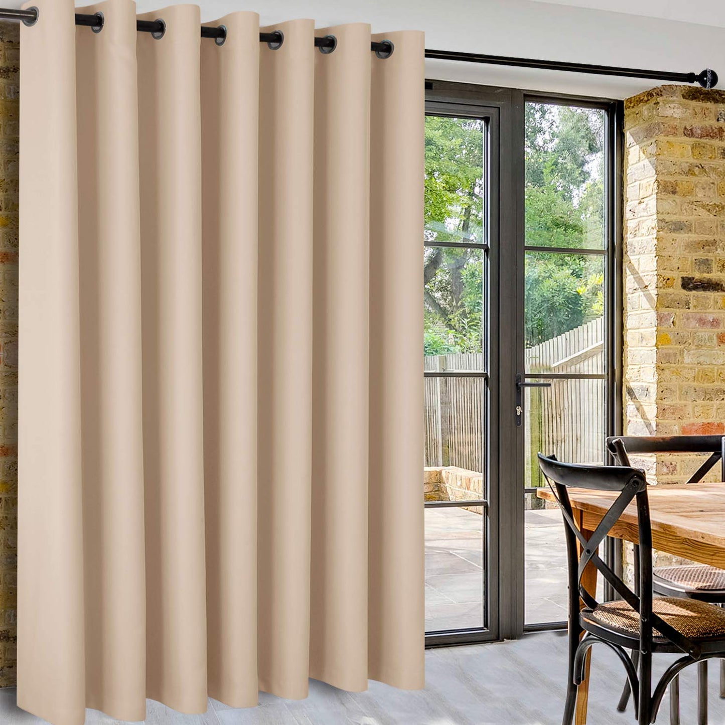 DWCN Room Divider Blackout Curtain, 1 Grommet Curtain Panel-6