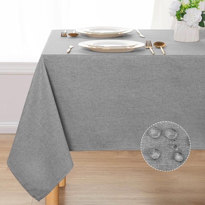 DWCN Rectangle Faux Linen Tablecloth-6