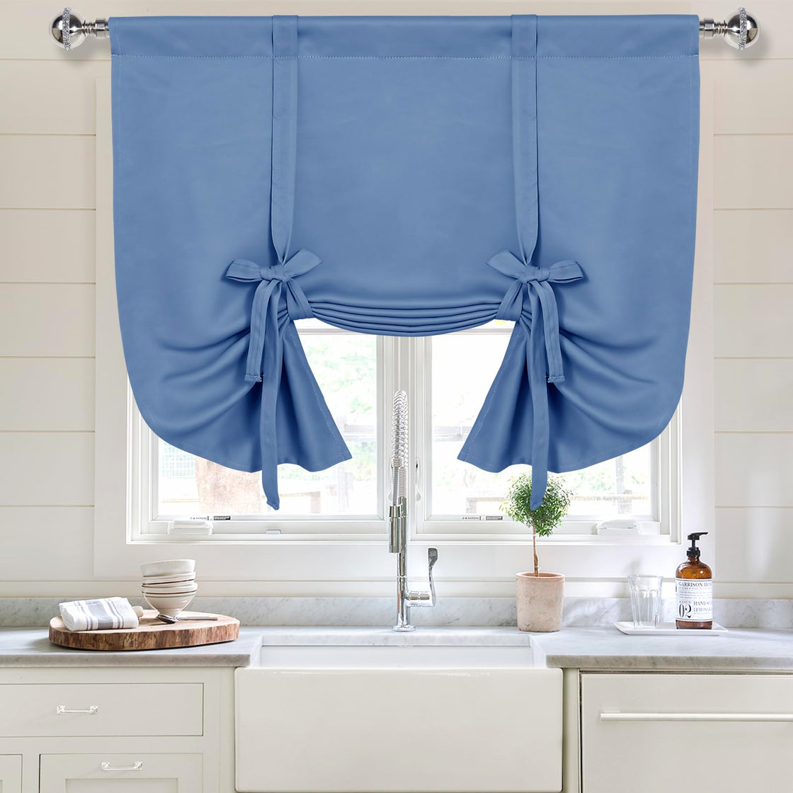 DWCN Tie Up Blackout Curtains for Kitchen-12