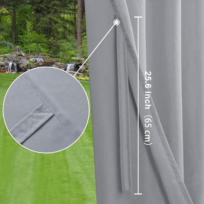 DWCN Outdoor Curtains, Set of 2 Curtain Panels-2