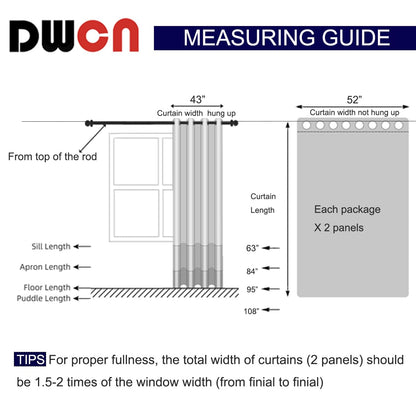 DWCN 100% Blackout Curtains with Grommet Top Design-1