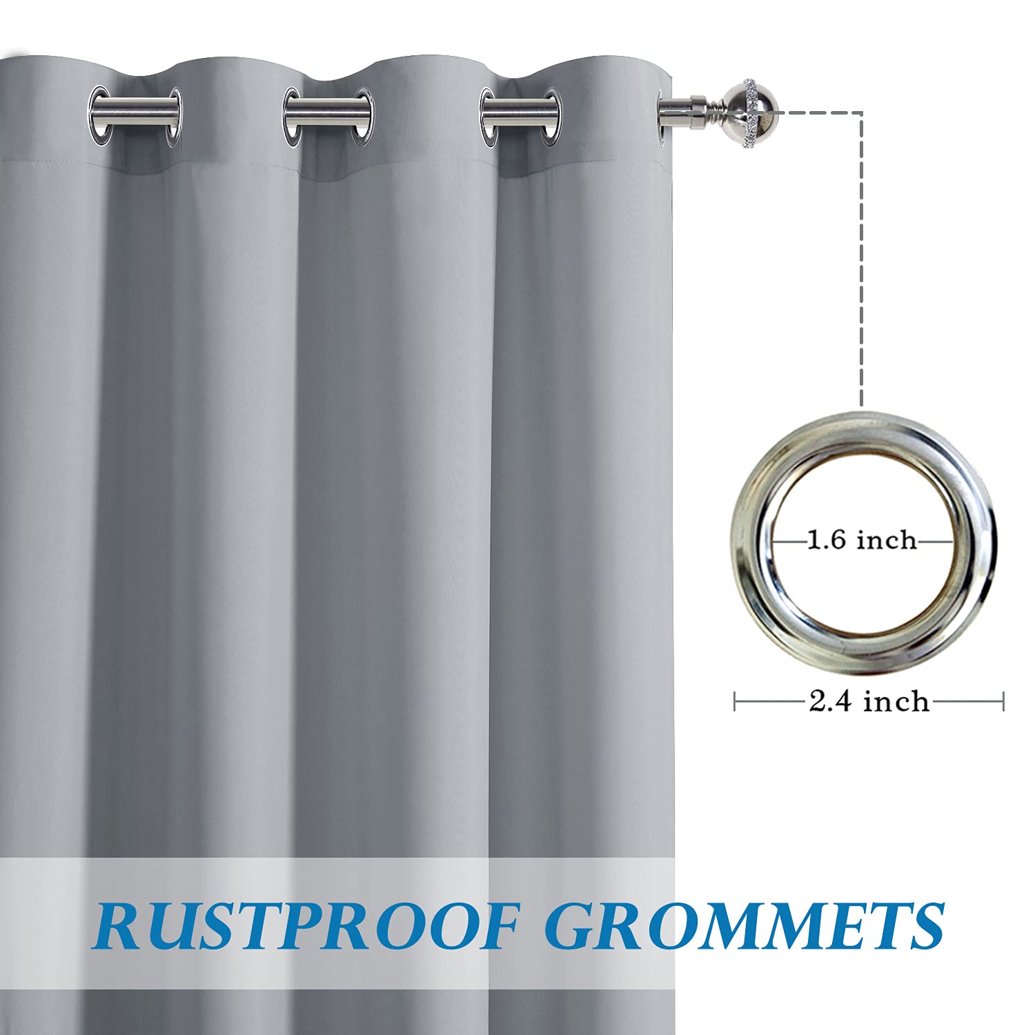 DWCN Outdoor Curtains, Set of 2 Curtain Panels-1