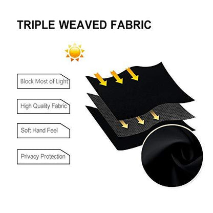 DWCN Blackout Curtains with Tiebacks, Set of 2 Panels-3