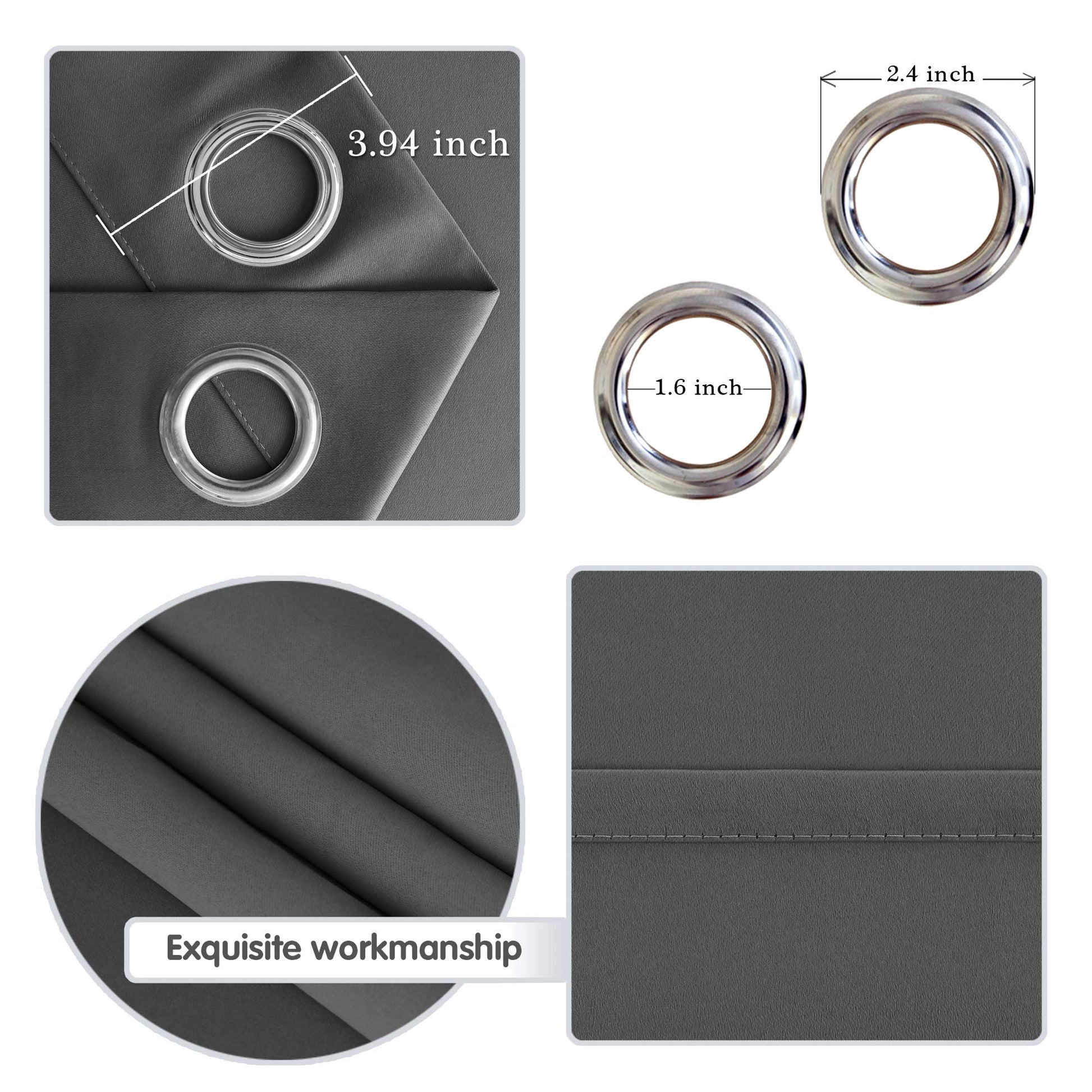 DWCN Room Divider Blackout Curtain, 1 Grommet Curtain Panel-2