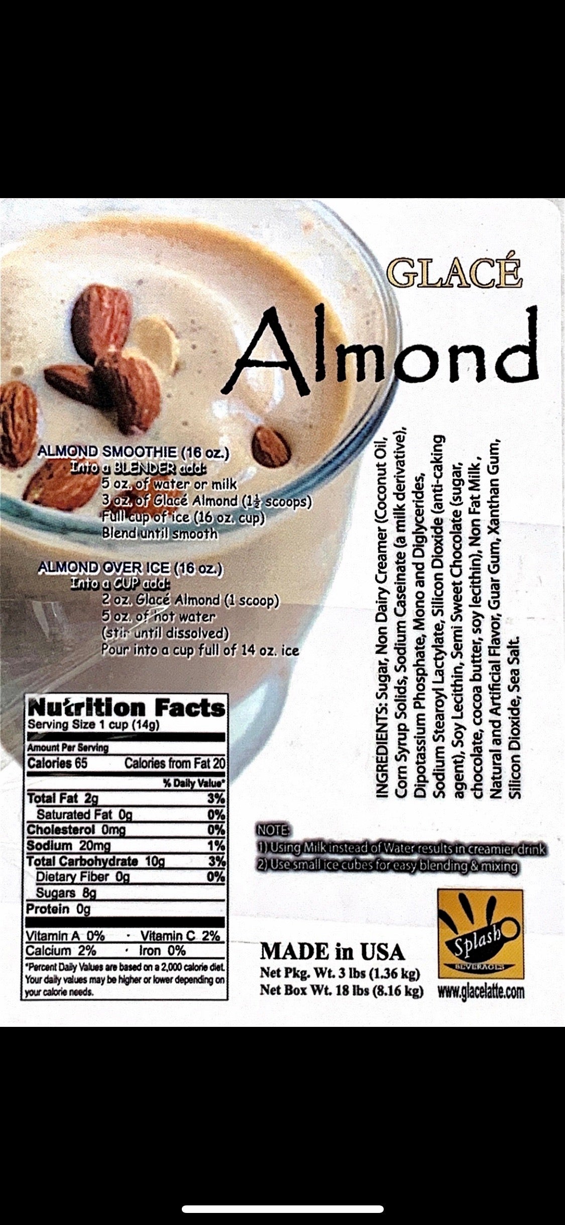 Almond 4 in 1 Bubble Tea / Latte and Frappe Mix - Made in the USA-1