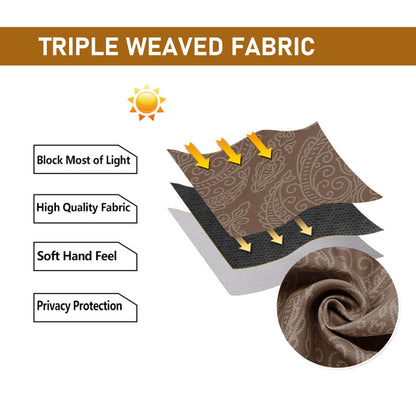 DWCN Ombre Blackout Curtains with Tiebacks, Set of 2 Panels-4