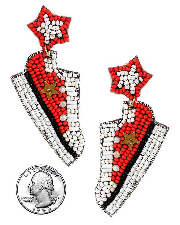 HANDMADE MULTI SEEDBEAD EARRING - SNEAKERS-0