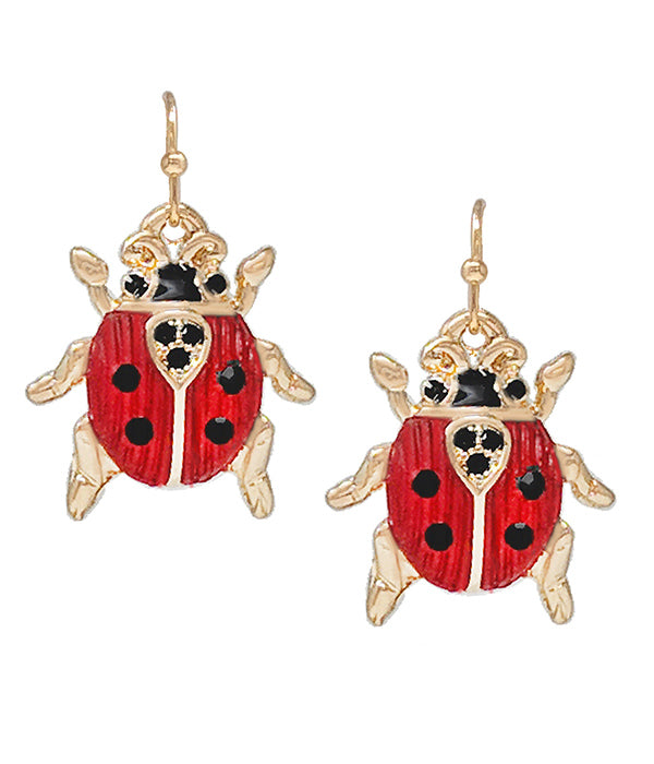 GARDEN THEME EPOXY EARRING - LADYBUG-0