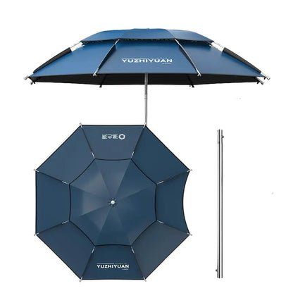 Fishing Umbrella Outdoor Sunshade Parasol with Pole-0