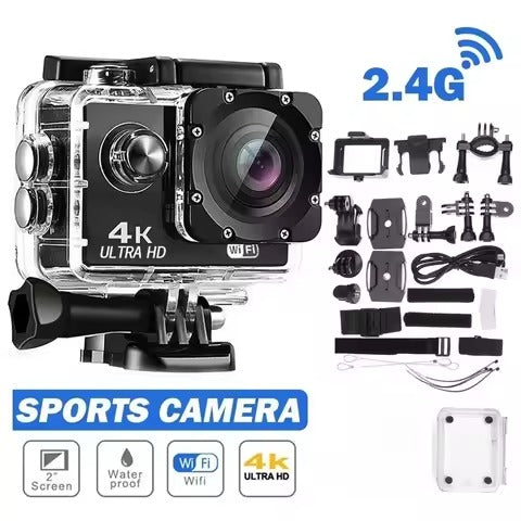 4K Sports Action Camera with WiFi Mini Cam Black-3