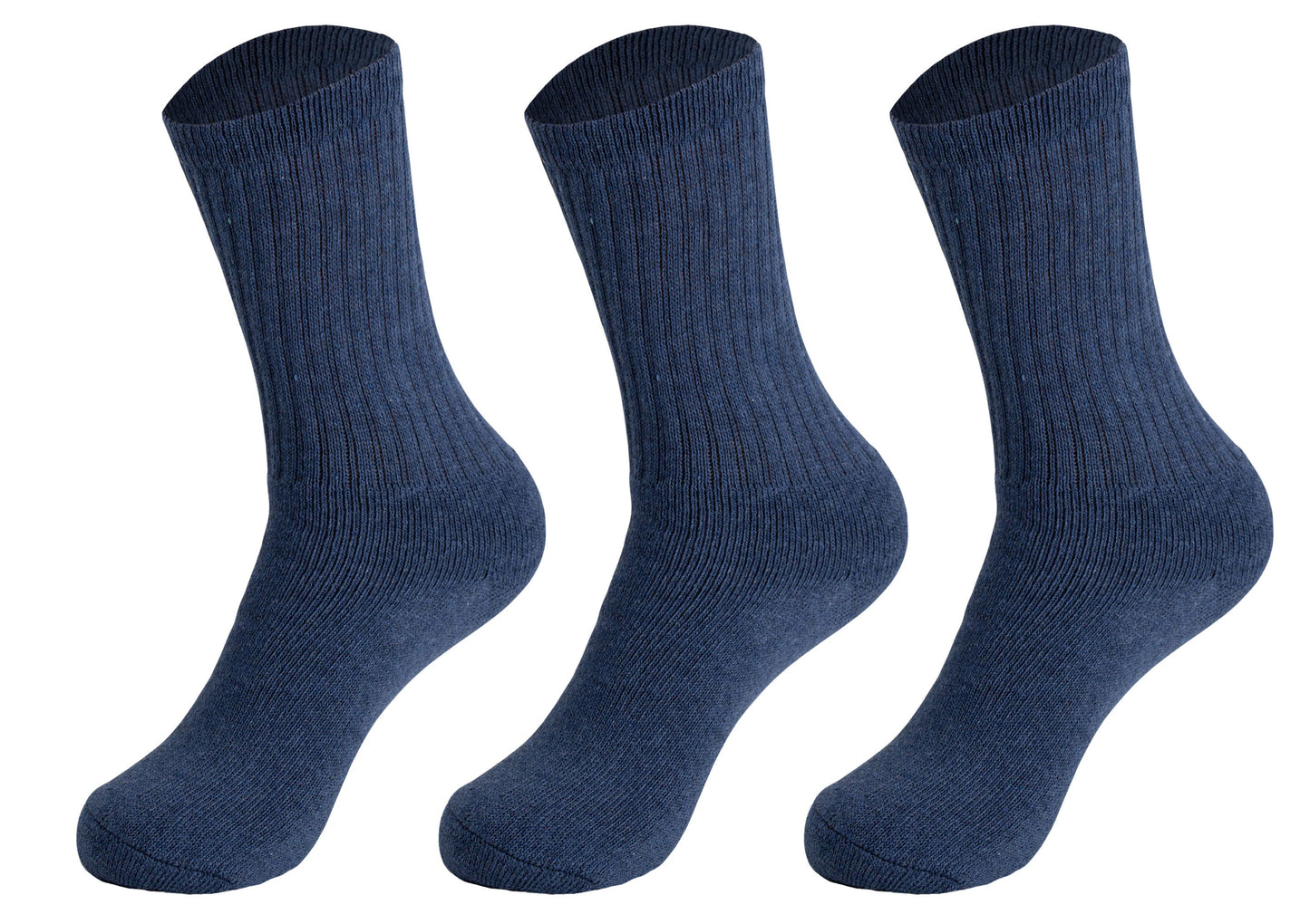 3 Pairs Cotton Crew Socks for Women – Soft, Breathable & Cushioned Athletic Sport Socks, Size 9-11-10