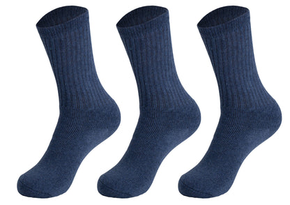 3 Pairs Cotton Crew Socks for Women – Soft, Breathable & Cushioned Athletic Sport Socks, Size 9-11-10