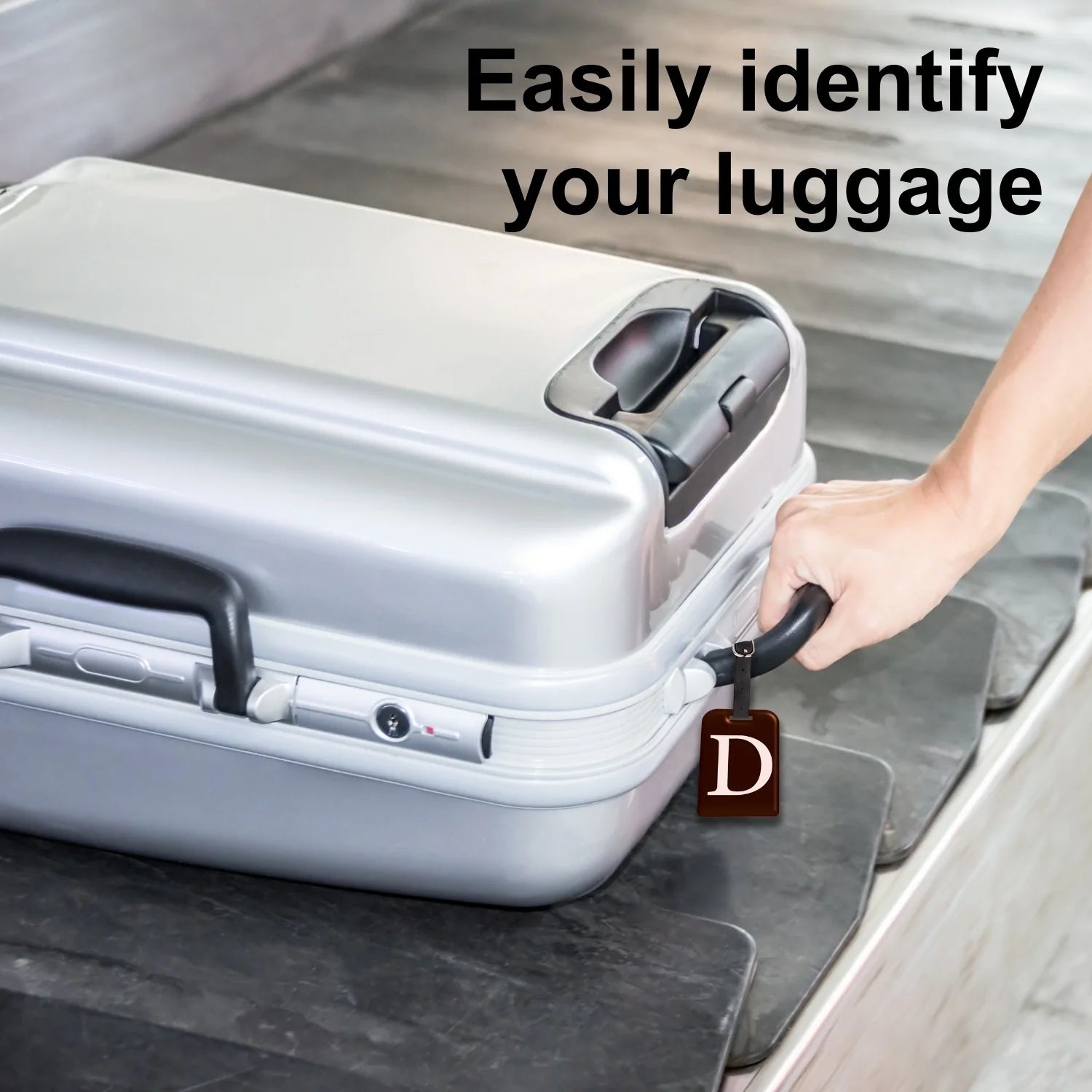 Initials Bag tag D  [pack 2]-2