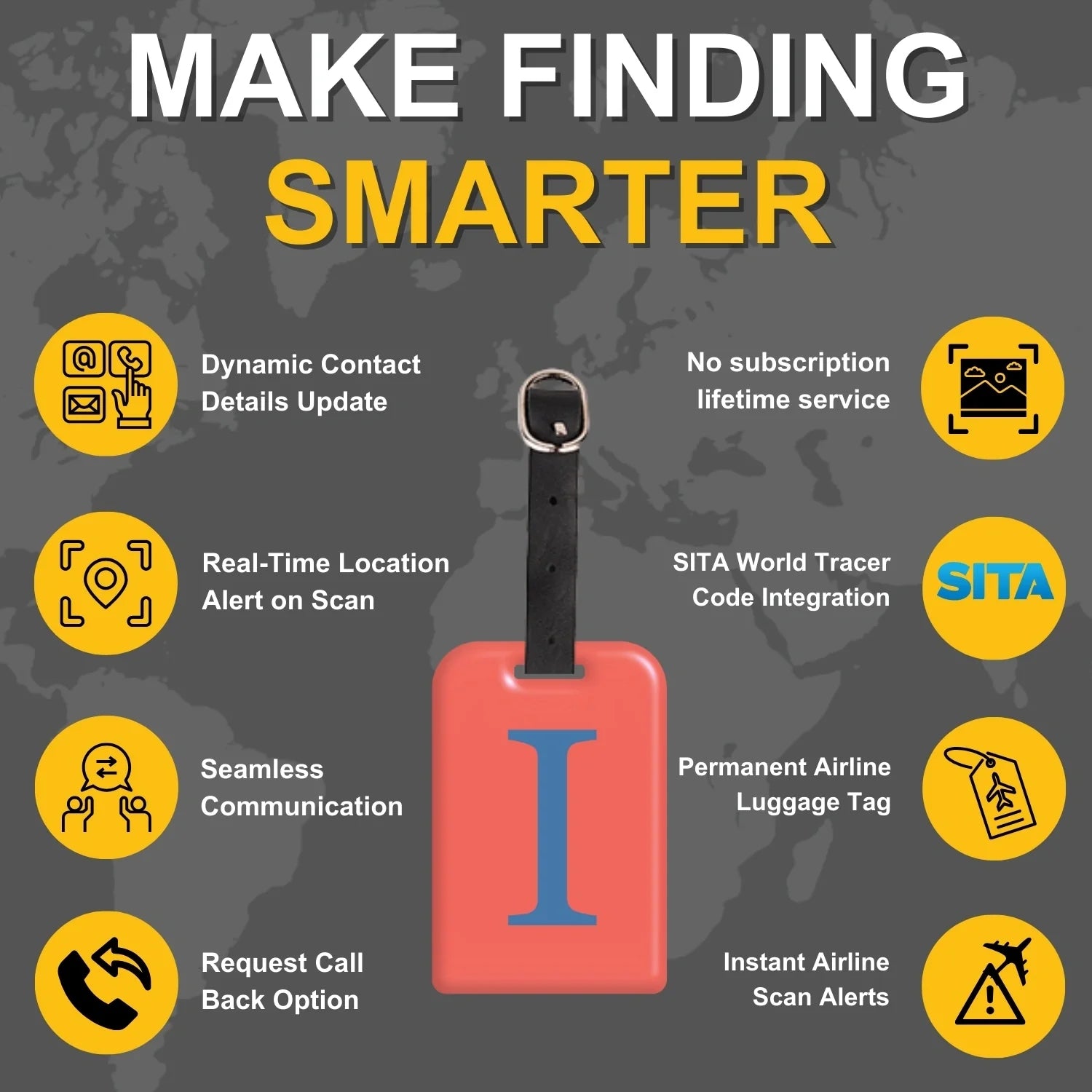 Initials Bag tag I  [pack 2]-3