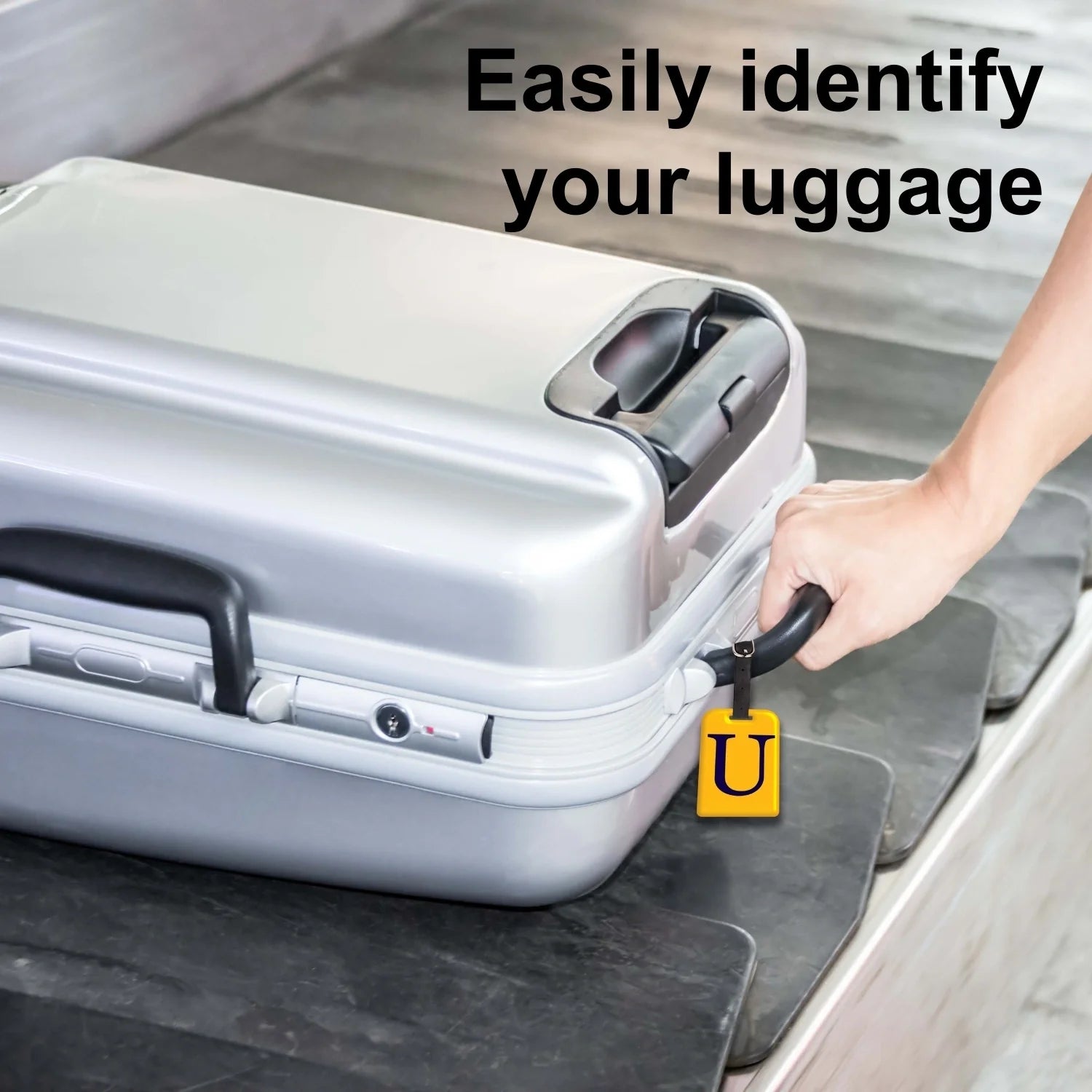 Initials Bag tag U  [pack 2]-2