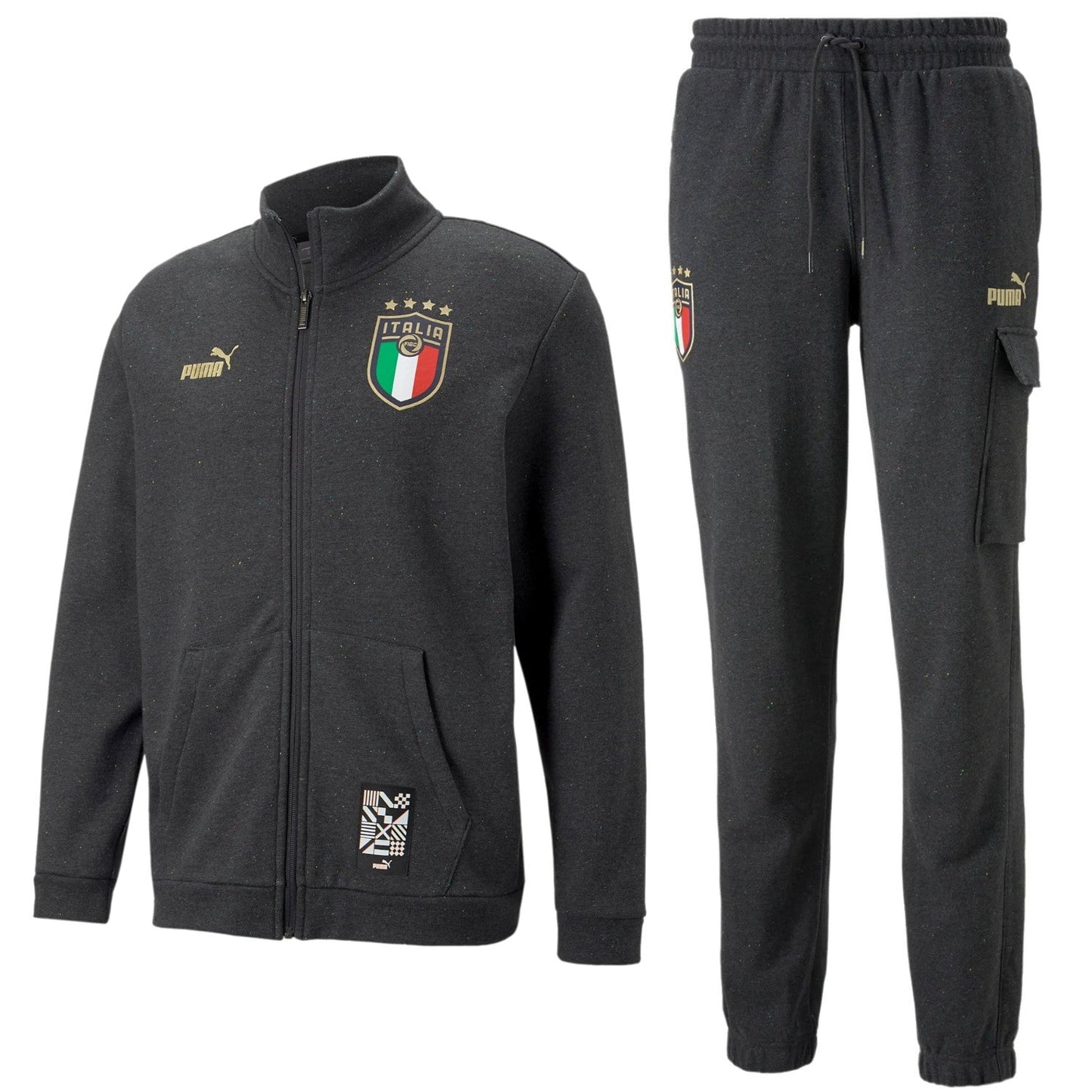 Italy dark grey Casual Fans presentation tracksuit 2022/23 - Puma-0